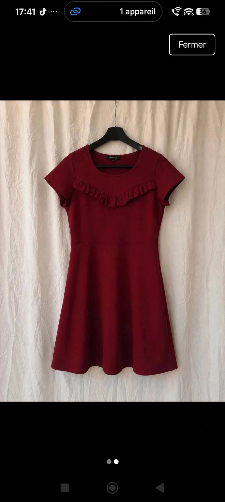 Vestido burdeos talla L – photo 2